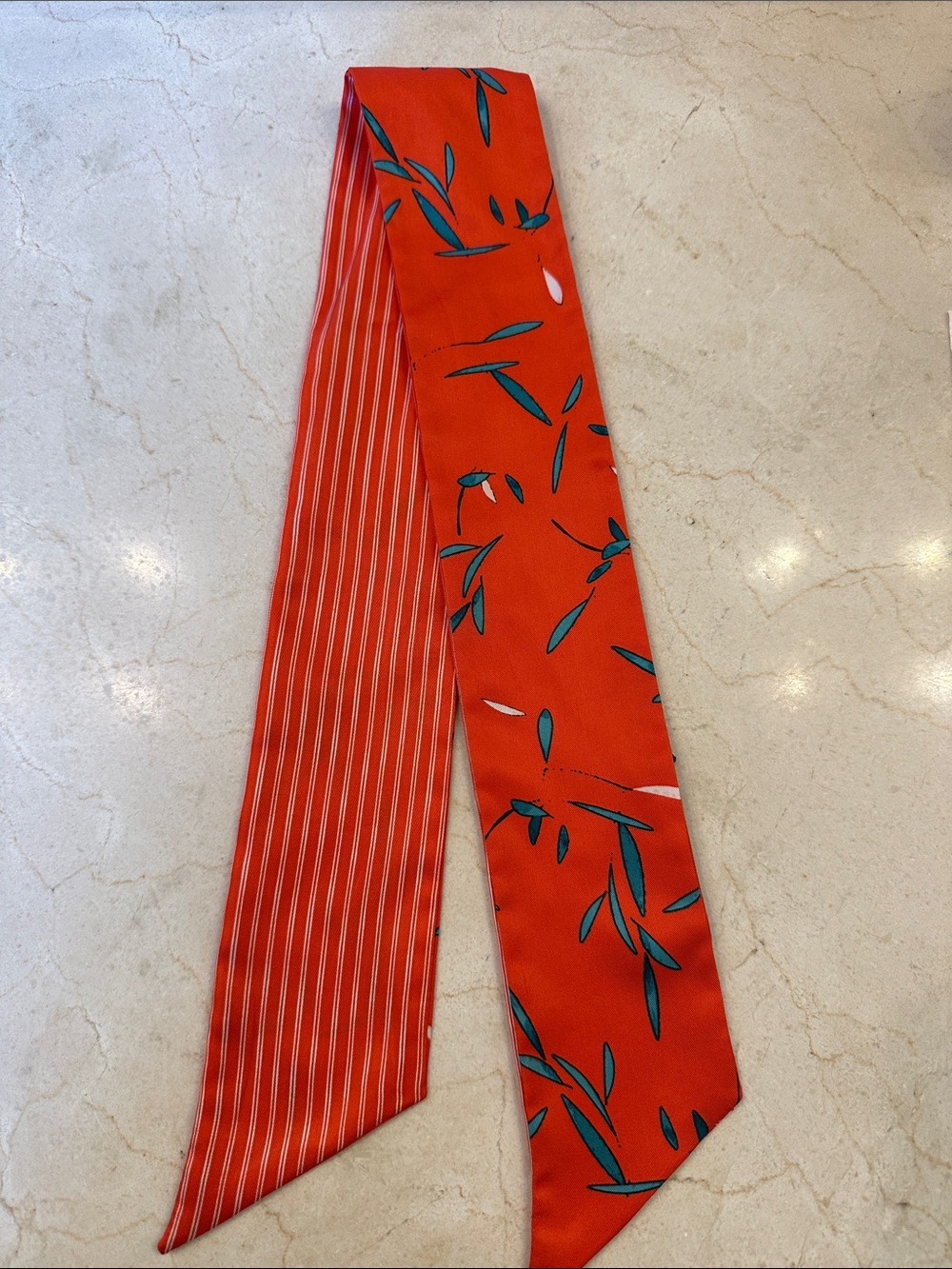 Banana Republic Orange Striped Scarf